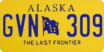 AK license plate GVN309