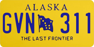 AK license plate GVN311