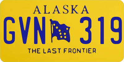 AK license plate GVN319