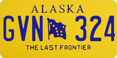 AK license plate GVN324