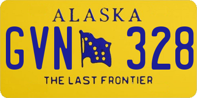 AK license plate GVN328