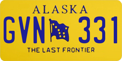 AK license plate GVN331