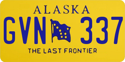 AK license plate GVN337