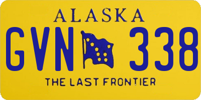 AK license plate GVN338