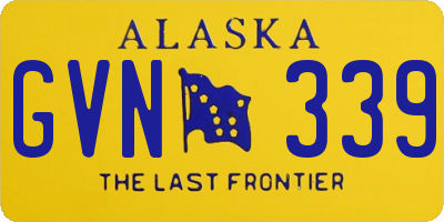 AK license plate GVN339