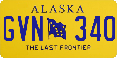 AK license plate GVN340