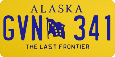 AK license plate GVN341