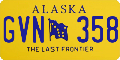 AK license plate GVN358