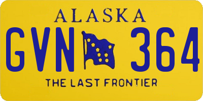 AK license plate GVN364