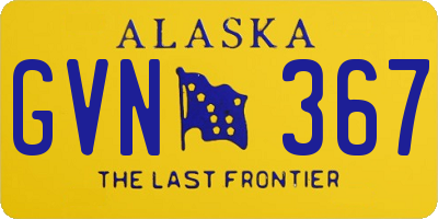 AK license plate GVN367