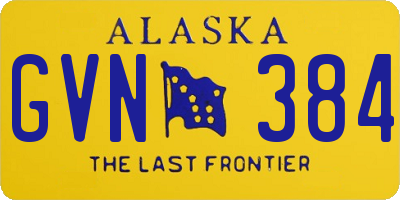 AK license plate GVN384