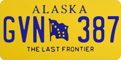 AK license plate GVN387