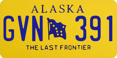AK license plate GVN391