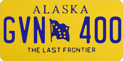 AK license plate GVN400