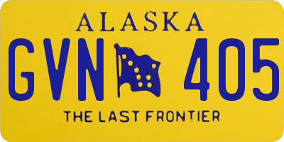 AK license plate GVN405