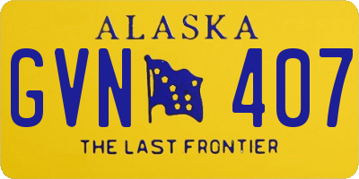AK license plate GVN407