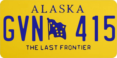 AK license plate GVN415