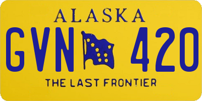 AK license plate GVN420