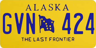 AK license plate GVN424