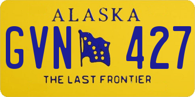 AK license plate GVN427