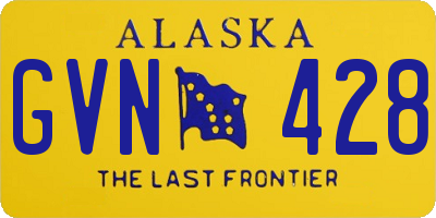 AK license plate GVN428