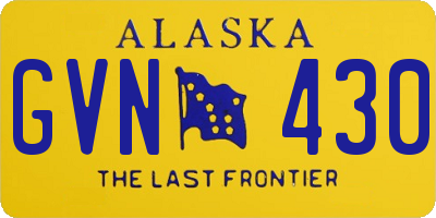 AK license plate GVN430