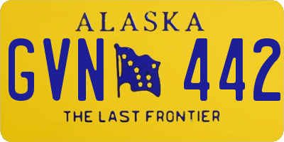 AK license plate GVN442