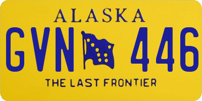 AK license plate GVN446
