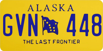 AK license plate GVN448