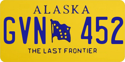 AK license plate GVN452
