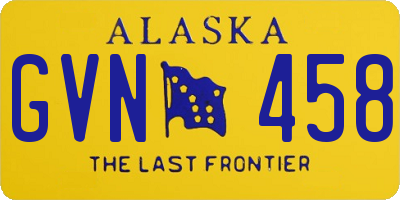 AK license plate GVN458