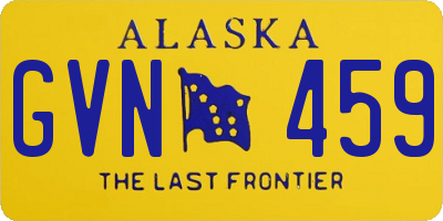 AK license plate GVN459