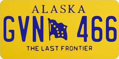 AK license plate GVN466