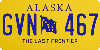 AK license plate GVN467