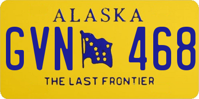 AK license plate GVN468