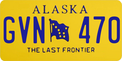 AK license plate GVN470