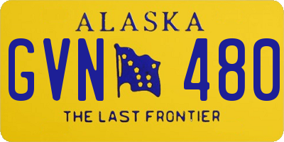 AK license plate GVN480