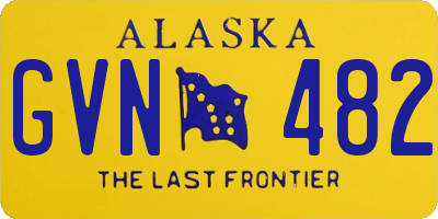 AK license plate GVN482