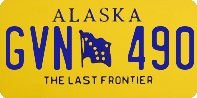 AK license plate GVN490