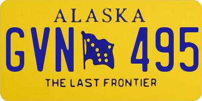 AK license plate GVN495