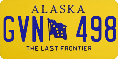 AK license plate GVN498