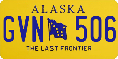 AK license plate GVN506