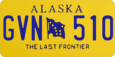 AK license plate GVN510