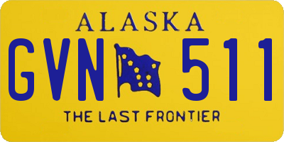 AK license plate GVN511