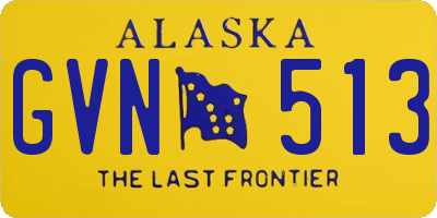 AK license plate GVN513