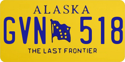 AK license plate GVN518