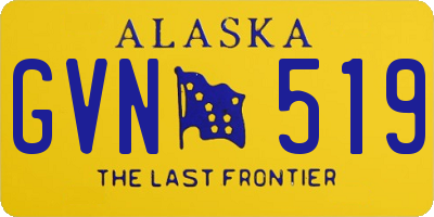 AK license plate GVN519