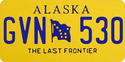AK license plate GVN530