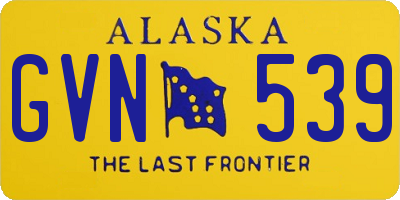 AK license plate GVN539