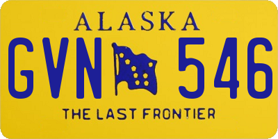 AK license plate GVN546